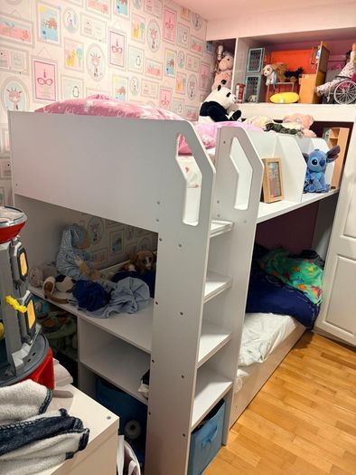 Bunk bed with storage
