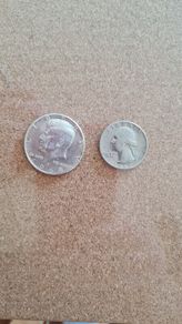 1968 D. Half Dollar Kennedy and 1969 Liberty quarter dollar