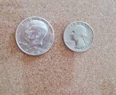 1968 D. Half Dollar Kennedy and 1969 Liberty quarter dollar