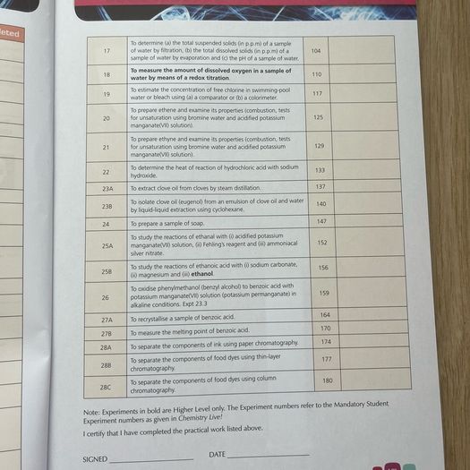 Chemistry Live! - Student Laboratory Notebook