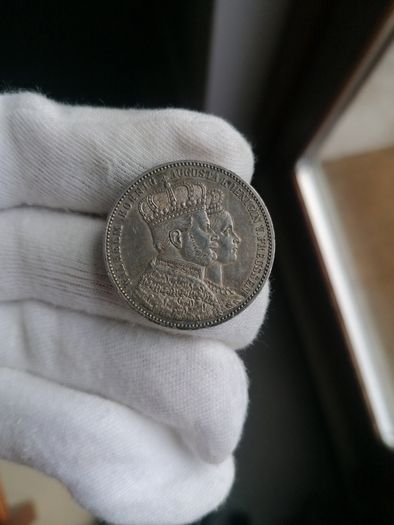 1861 German States Silver Thaler Coin
