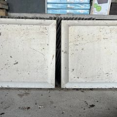 Two concrete paving slabs