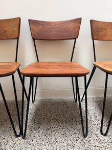Retro Style Hairpin Dining Chairs x6