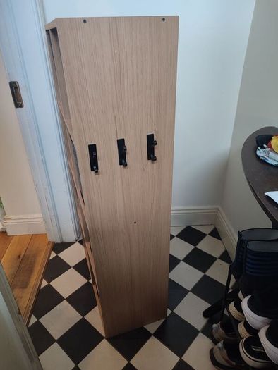 Wooden unit with fabric drawers
