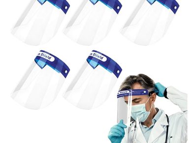 Amazon Commercial Transparent Safety Face Shield 5 Pack