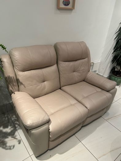 2 Seater recliner leather couch