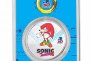 2021 Niue 2 NZD Sonic the Hedgehog Knuckles 30th Anniversary 1 oz Silver Colorized Coin BU Slab
