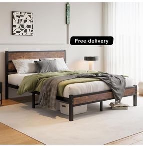 King Size Bed Frame with Wooden Headboard Bed Frames King Size Under Bed Storage