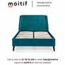 Fred Curved Velvet King Size Bed - Teal Image 2