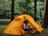 Single Person Cycling Tent Ultralight Portable Camping Tent Backpacking Hiking Tent Waterproof Sun Shelter