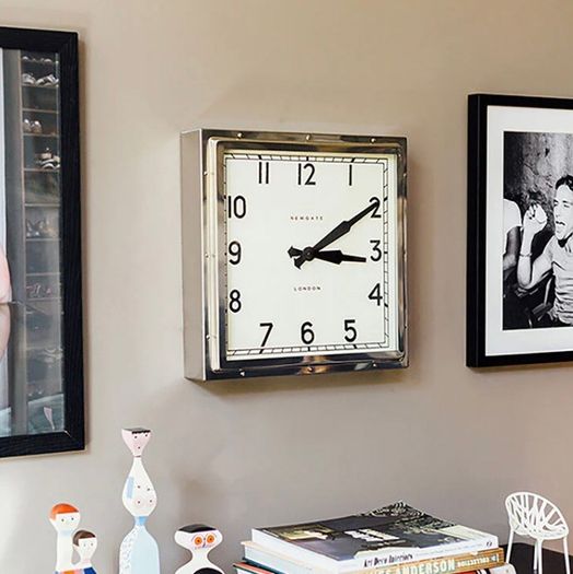 Newgate Quad Wallclock in stainless steel
