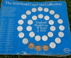 Vintage 1970 ESSO Football World Cup Coin collection