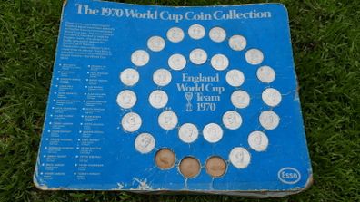 Vintage 1970 ESSO Football World Cup Coin collection