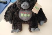 Soft toy Dublin zoo gorilla monkey with tags and 2 other teddies.
