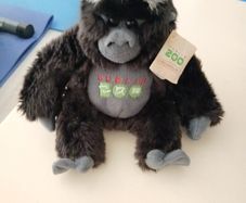 Soft toy Dublin zoo gorilla monkey with tags and 2 other teddies.