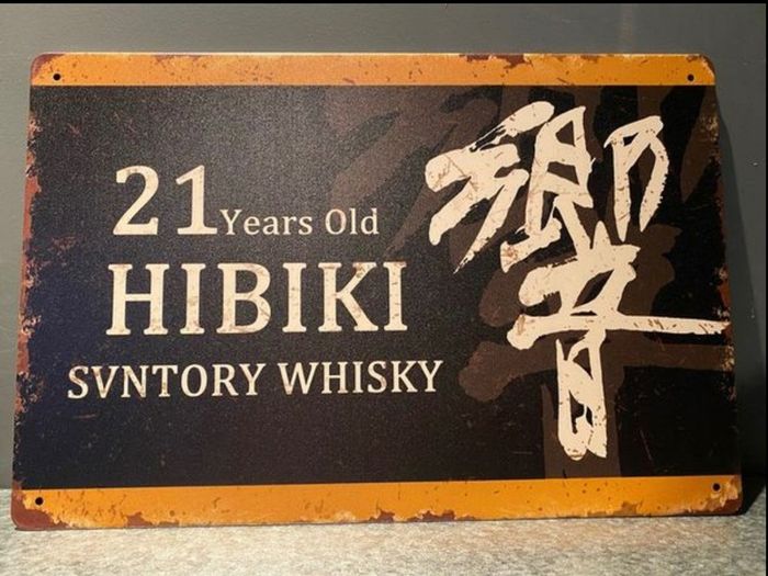 Hibiki Whisky Tin Metal Sign