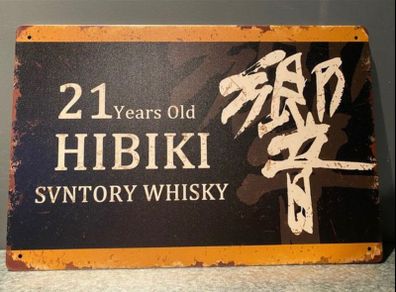Hibiki Whisky Tin Metal Sign