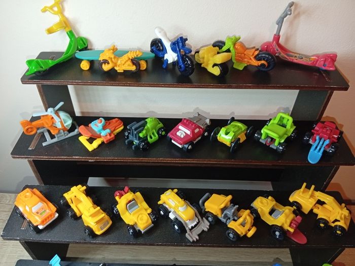 Collection of Kinder vehicles including cars, construction, transport etc excellent condition