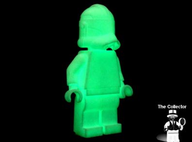LEGO Clone Trooper Unreleased Star Wars Prototype Glow In The Dark Colour Monochrome Minifigure Extremely Rare And Hard To Find
