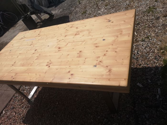 Solid work table 59 inch by 42 and 2nd table 79 inch by 42