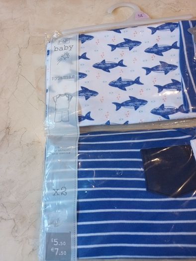 F&F  Baby Boy Pyjamas X 2 Pairs.   Age 3-6 months.  B.N.W.T