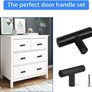 15 Pcs Black Cabinet Handles,T Bar Handle Stainless Steel Cabinet Knobs Single Hole Pulls Drawer Pulls Small Drawer Handles T Handles for Cupboard,Bathroom,Wardrobe,Drawer 50mm/2 Inch Long (FREE POSTAGE) Image 4