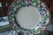 Antique Art Noveau Styling Hand Painted Red Pattern 4342 Plate