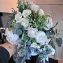 wedding flowers bride and 1 bridesmaid faux flowers Image 3