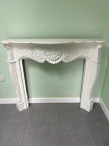 Fire Surround (painted mdf) & electric fire heater