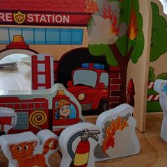 wooden firefighter set/toy
