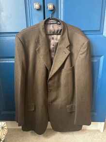 Vintage Harrods Knightsbridge Wool Tweed Blazer XXL 46L