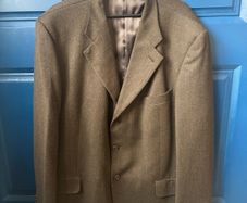 Vintage Harrods Knightsbridge Wool Tweed Blazer XXL 46L