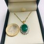 9ct Yellow Gold Agate Pendant & Chain Image 7