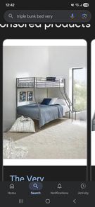 Triple bunk bed in WHITE picture for reference. Same bed