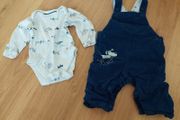 M&amp;S 2-piece Pure Cotton Dungaree Outfit (Dachshund design)