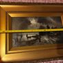 Antique Moonlit River Scene  Edwardian Print in Deep Gilt Frame Image 2