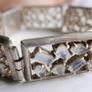 Vintage Sterling Silver 925 Bangle Moonstone Bracelet length 8,5" - 50,02g Image 9