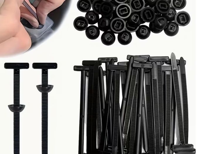 200pcs Heavy-Duty Self-Locking Nylon Cable Ties, Thickened High-Strength UV-Resistant Fasteners with Tool-Free Locking Mechanism, Durable and Flexible,