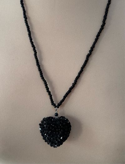Vintage Beads with Heart Pendant