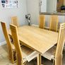 Caramel Beige Marble Dining Table with 6 Chairs- Excellent Condition Image 2