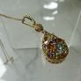 Gold Plated 925 Silver Multi Gemstone Teardrop Pendant Necklace, 18 inches Image 5