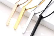 The Modern Line Bar Necklace Custom Engraving Available By R'Laith