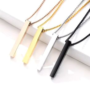 The Modern Line Bar Necklace Custom Engraving Available By R'Laith