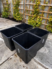 4x Large Deep Plastic Plant Pots