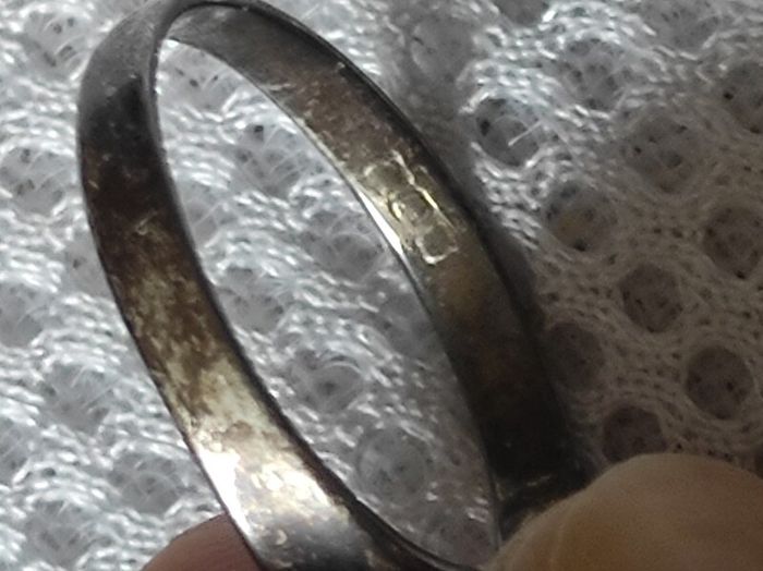 Vintage sterling silver Onyx ring