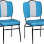 Set of 2 Dining Chairs American Diner 50s Retro Image 2