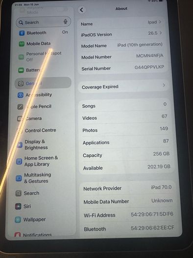 256GB iPad 10th Gen