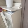 Bathroom storage in white. Image 2