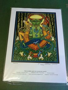Horned God Celtic print by Courtney Davis Ireland Irish