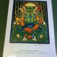 Horned God Celtic print by Courtney Davis Ireland Irish